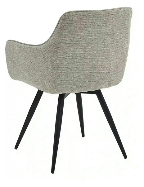 Scaun BALLO, bej deschis/negru, stofa clasica/metal, 56x58x84 cm