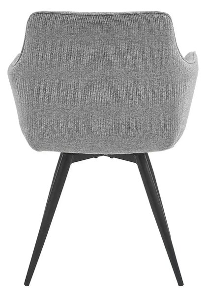 Scaun BALLO, gri/negru, stofa clasica/metal, 56x58x84 cm