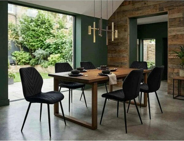 Scaun MIKE, negru - Bluvel 19/negru, stofa catifelata/metal, 48x56x86