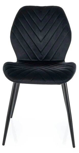 Scaun MIKE, negru - Bluvel 19/negru, stofa catifelata/metal, 48x56x86