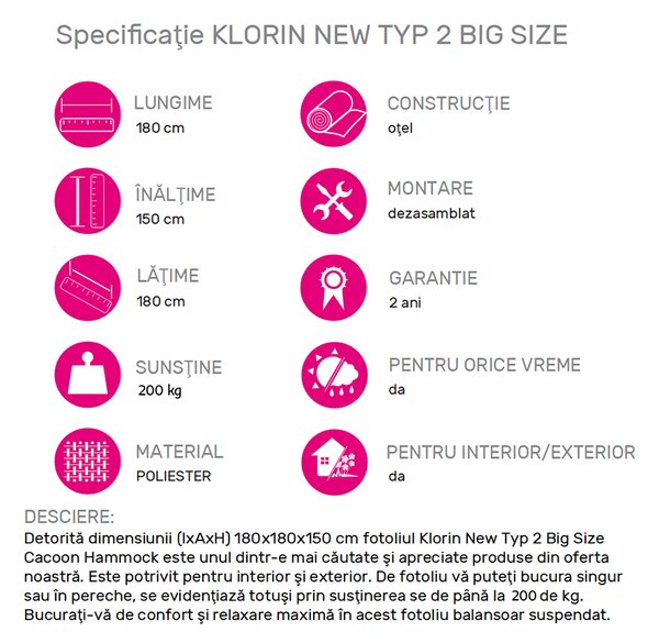 KONDELA Scaun suspendabil balansoar, gri maro TAUPE, KLORIN NEW TYP 2 BIG SIZE