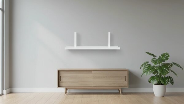 Polita JUNONA LINE, alb, PAL, 50x14x15 cm