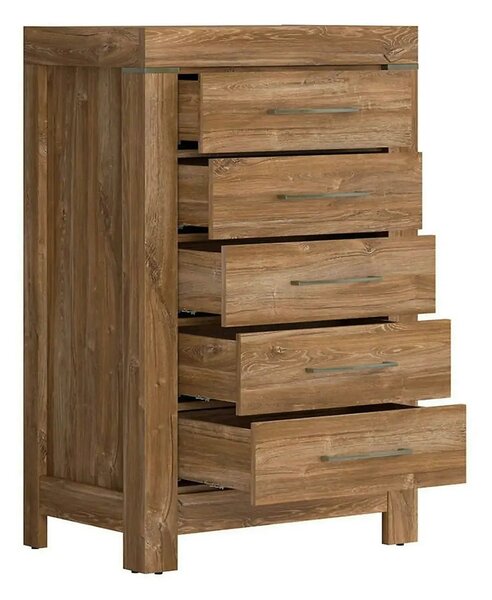 Comoda GENT, stejar stirling, PAL laminat, 70x45x110 cm