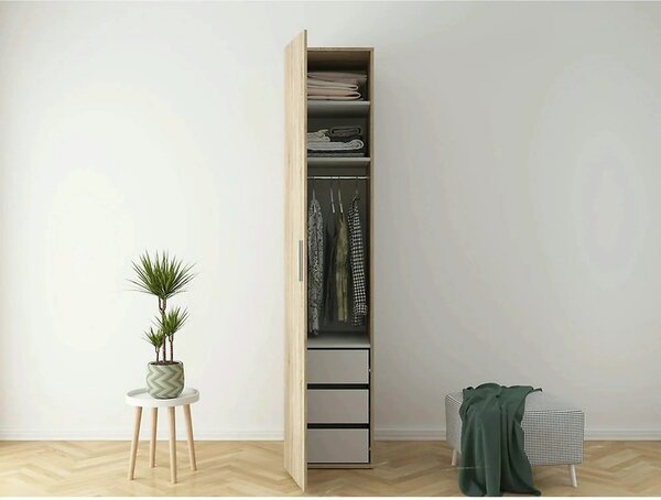 Dulap FLEX, stejar sonoma, PAL, cu o usa, 50x66x240 cm
