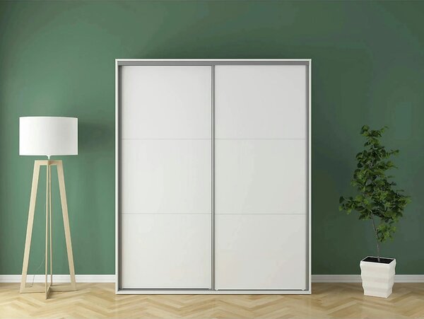 Dulap FLEX, alb, PAL, cu 2 usi, 180x45x218 cm