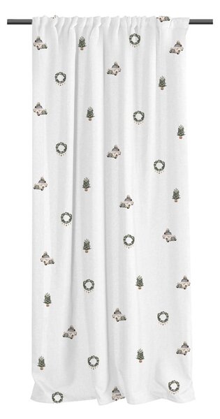 Draperie albă din bumbac satinat 110x250 cm Festive Car – Butter Kings