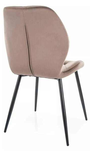 Scaun RICK, cappuccino - Bluvel 38, stofa catifelata/metal, 48x56x86 c