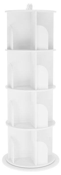 KONDELA Raft pivotant, 4 poliţe, alb, ERION TIP 1 + cadou