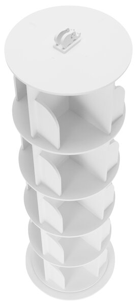 KONDELA Raft pivotant, 5 poliţe, alb, ERION TIP 2 +cadou