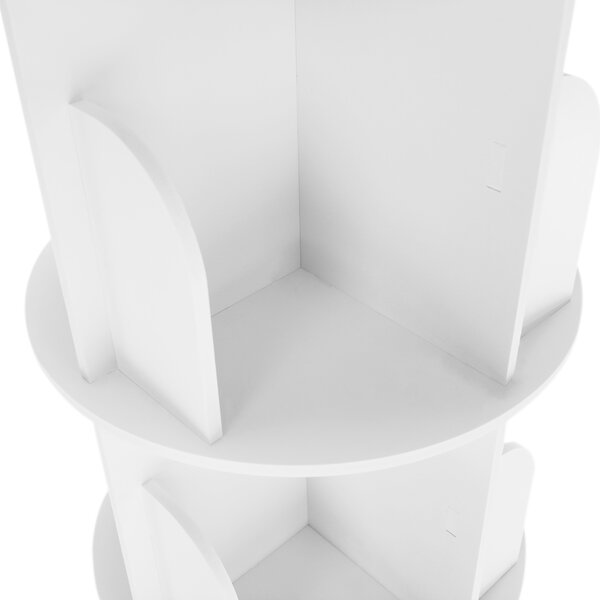 KONDELA Raft pivotant, 4 poliţe, alb, ERION TIP 1 + cadou