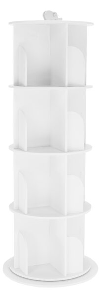 KONDELA Raft pivotant, 4 poliţe, alb, ERION TIP 1 + cadou