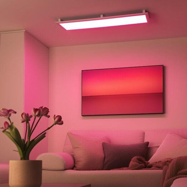 Eglo 32734 - Plafonieră LED RGBW SALOBRENA-C aplicată, reglabilă, 34W/230V, alb + telecomandă