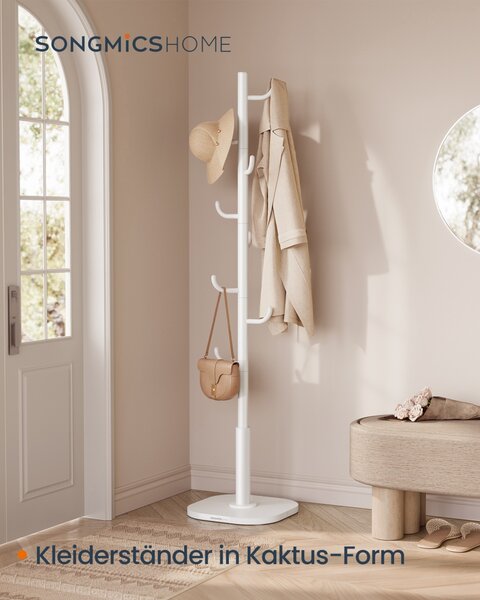 Cuier perete Alb Songmics 40x40x175.3 cm