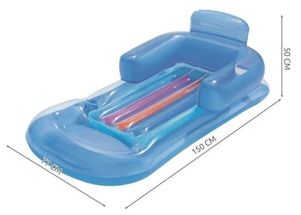 Saltea gonflabila pentru piscina, fotoliu sezlong 150x77 cm, suport pahar