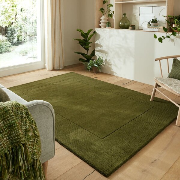 Covor verde din lână 160x230 cm – Flair Rugs