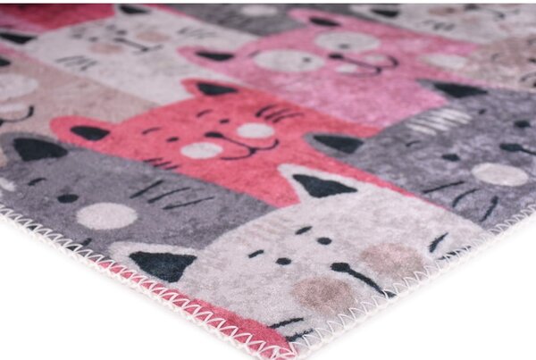 Covor pentru copii roz 80x150 cm Silly Cats – Vitaus