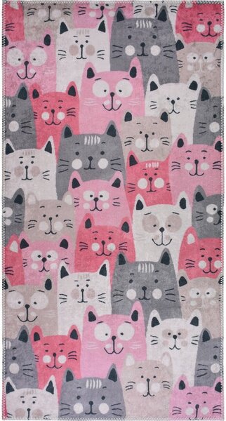 Covor pentru copii roz 80x150 cm Silly Cats – Vitaus