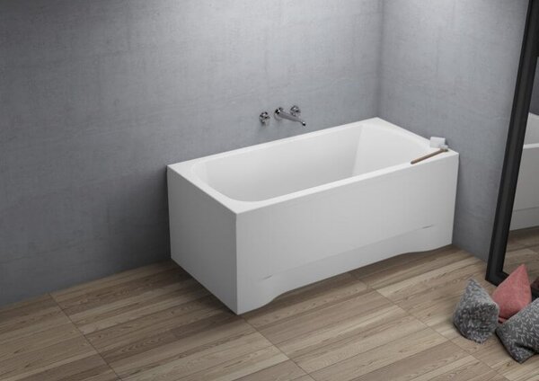 Polimat Classic cada dreptunghiulară 130x70 cm alb 00134