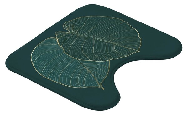 Covoraș de baie verde închis pentru WC 45x45 cm Jade – douceur d'intérieur