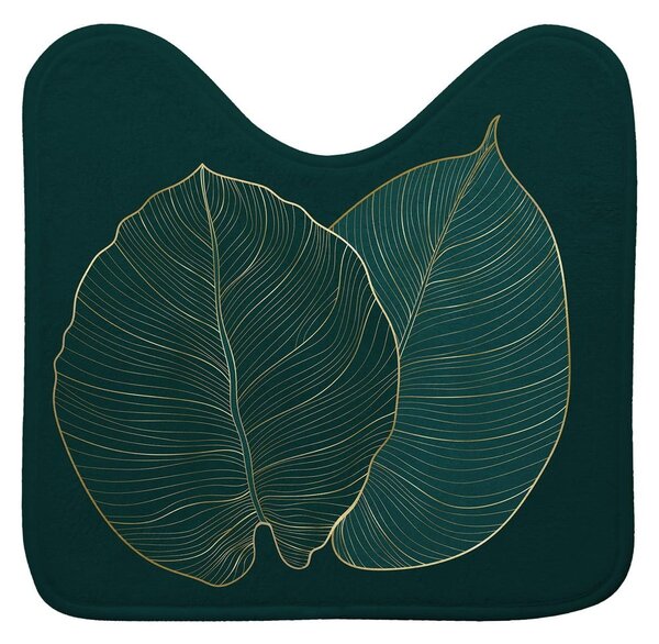 Covoraș de baie verde închis pentru WC 45x45 cm Jade – douceur d'intérieur