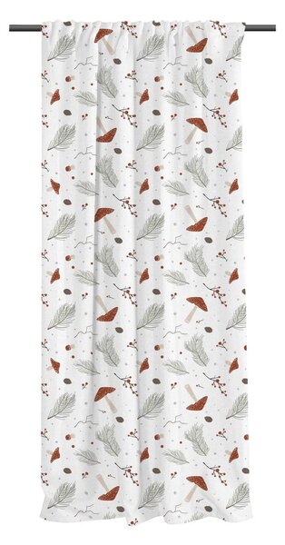Draperie albă din bumbac satinat 110x250 cm Toadstools – Butter Kings