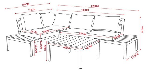 Set mobilier de grădină LIVORNO