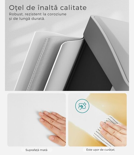 Coș de reciclare SORT 24L (3x8L), gri/alb SongmicsHome