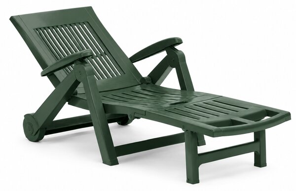 Șezlong de grădină ZIRCONE, 72×195×101 cm, verde închis I.P.A.E-Progarden