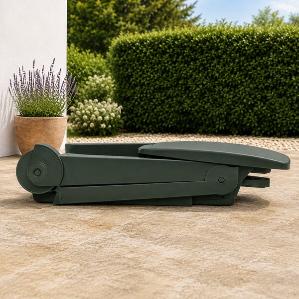 Șezlong de grădină ZIRCONE, 72×195×101 cm, verde închis I.P.A.E-Progarden