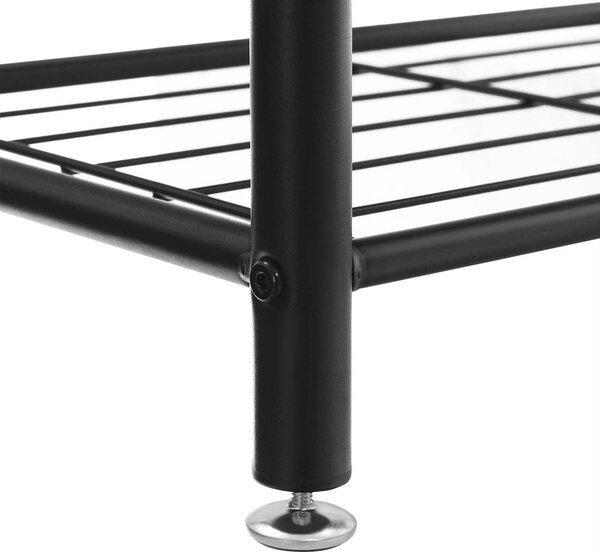 Cuier HENRY cu bancă și suport pentru pantofi, în stil industrial, 32x70x175 cm, maro/negru Vasagle