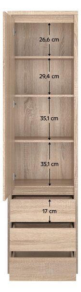 KONDELA Etajeră TYP 5, PAL melaminat, stejar sonoma, NORTY