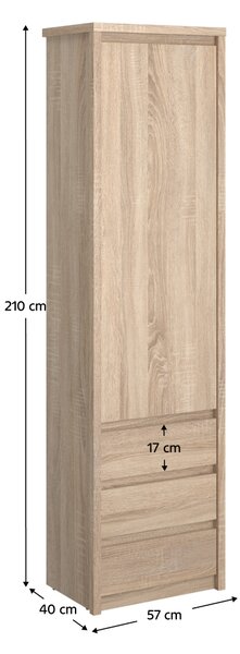 KONDELA Etajeră TYP 5, PAL melaminat, stejar sonoma, NORTY