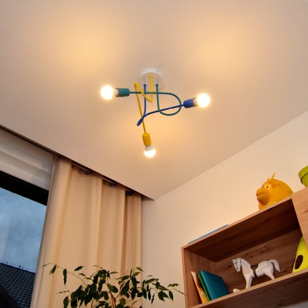 Lustr LED pentru copii OXFORD 3xE27/15W/230V montat pe tavan