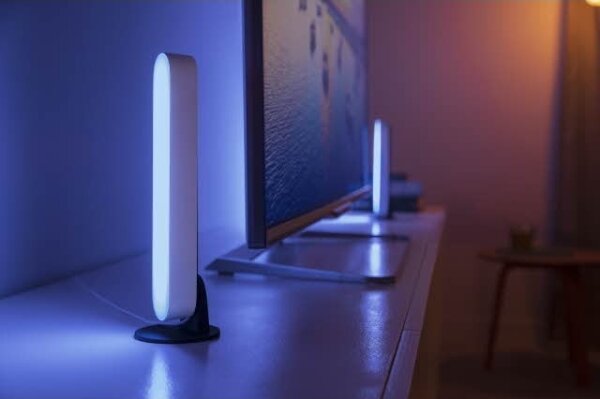Philips - Set 2x lampă de birou LED RGB Hue AMBIANCE dimabilă LED/6W/230V albă