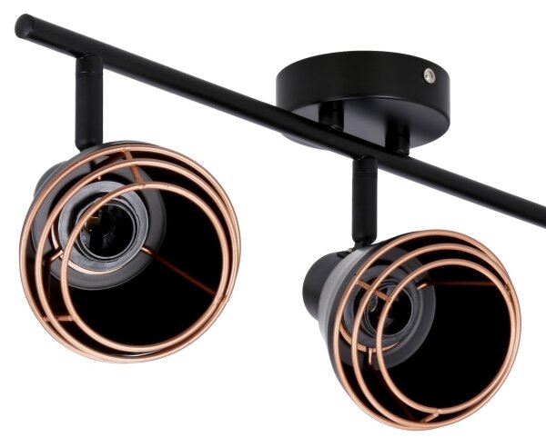 Spot NERIA 3xE14/40W/230V negru/cupru