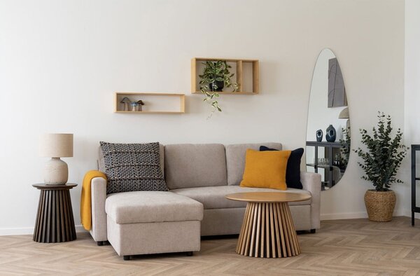 Raft în culoare naturală etajat din bambus 70 cm Ember – House Nordic