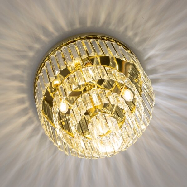 Brilagi - Plafonieră LED cu cristale MOZART 5xE14/40W/230V aurie