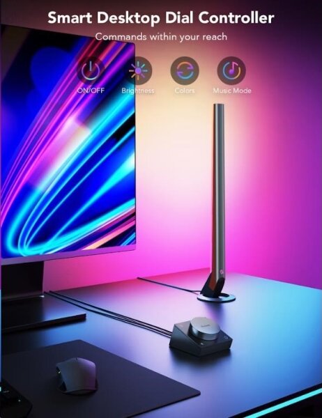 SET 2x panouri Smart Gaming Wi-Fi LED RGBIC Govee + Smart Dual + telecomandă