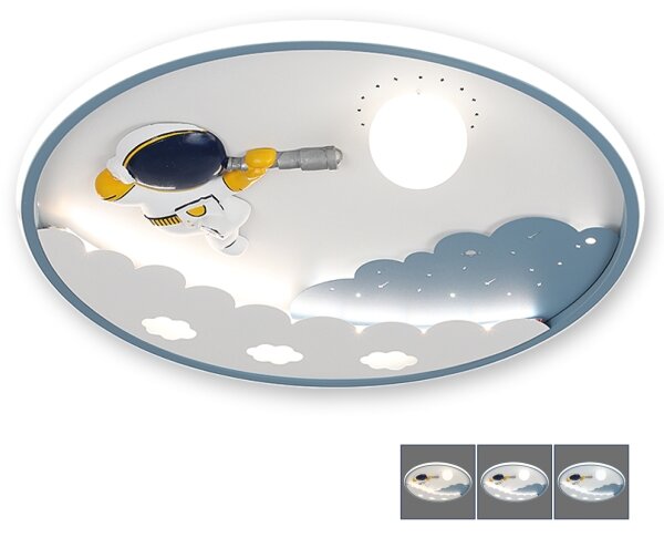 BRILAGI - plafonieră LED dimabilă pentru copii ASTRO LED/43W/230V diam. 49 cm + telecomandă