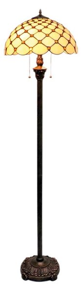 BRILAGI - Tiffany lampă de podea cu vitralii IVORY SMOOTH 2xE27/60W/230V