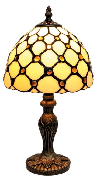 BRILAGI - Tiffany lampă de masă cu vitralii IVORY SMOOTH 1xE27/60W/230V