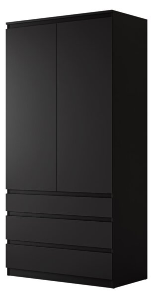 Dulap Comfivo Structor, Negru, 202x100x52cm, 71 kg, Uși dulap: Cu balamale