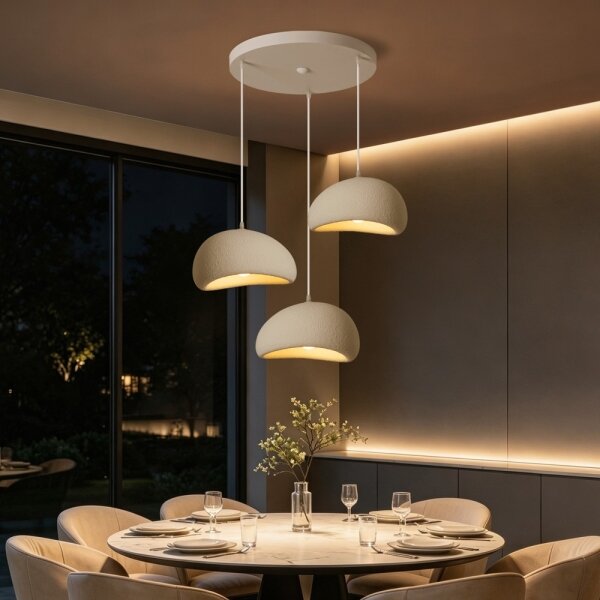 BRILAGI - Lampă suspendată pe cablu WABI SABI 3xE27/60W/230V albă