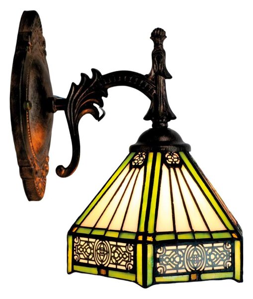 BRILAGI - Tiffany lampă de perete cu vitralii EMERALD 1xE14/40W/230V