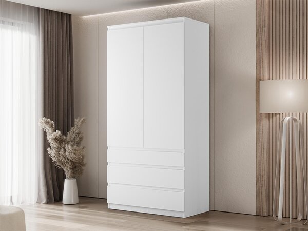 Dulap Comfivo Structor, Alb, 202x100x52cm, 71 kg, Uși dulap: Cu balamale