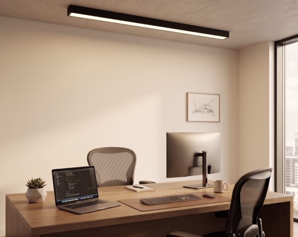 LED plafonieră/lustru pe cablu LED/44W/230V 3000K 120 cm negru