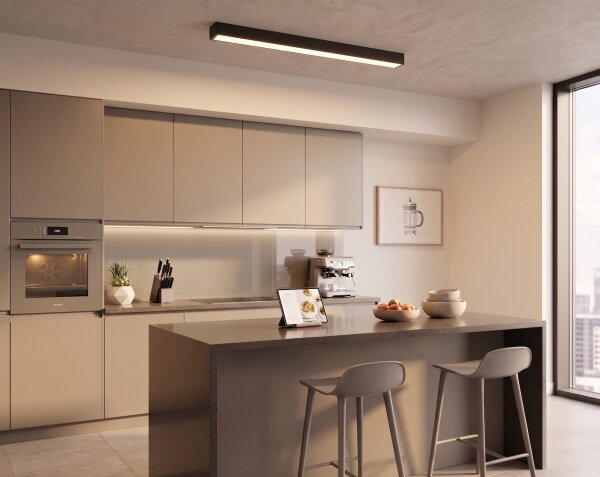 LED plafonieră/lustru pe cablu LED/44W/230V 3000K 120 cm negru
