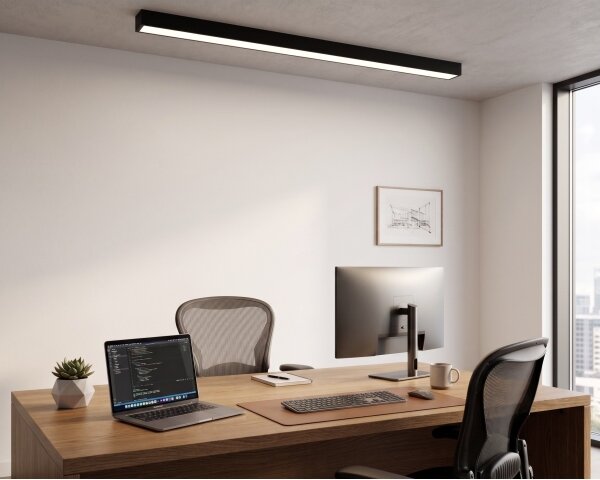 LED Plafonieră/lustră pe cablu LED/44W/230V 4000K 120 cm negru
