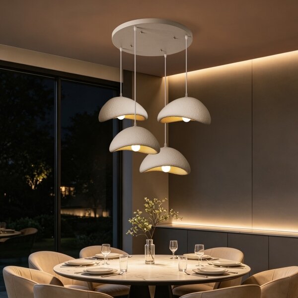 BRILAGI - Lustru suspendat pe cablu WABI SABI 4xE27/60W/230V alb