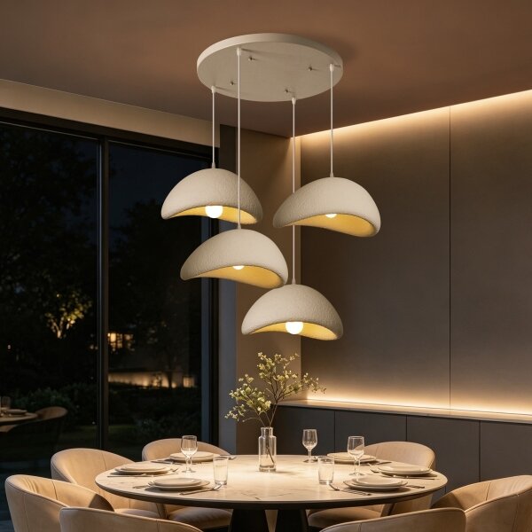 BRILAGI - Candelabru pe cablu WABI SABI 4xE27/60W/230V alb